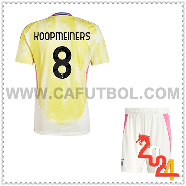 Segunda Equipacion del Juventus KOOPMEINERS #8 Ninos 2024 2025