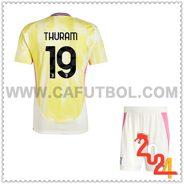 Segunda Equipacion del Juventus THURAM #19 Ninos 2024 2025