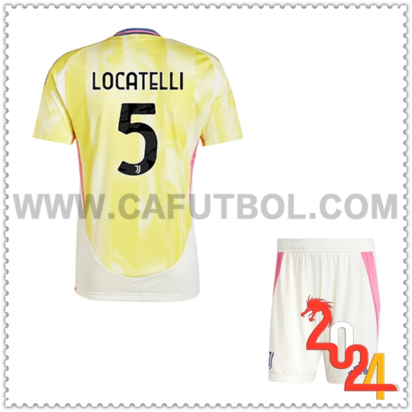 Segunda Equipacion del Juventus LOCATELLI #5 Ninos 2024 2025