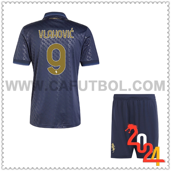 Tercero Equipacion del Juventus VLAHOVIC #9 Ninos 2024 2025