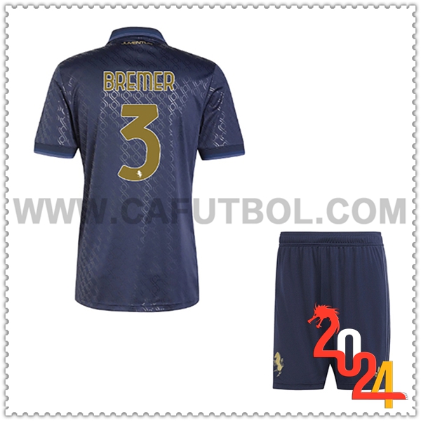 Tercero Equipacion del Juventus BREMER #3 Ninos 2024 2025