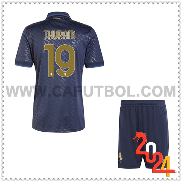 Tercero Equipacion del Juventus THURAM #19 Ninos 2024 2025