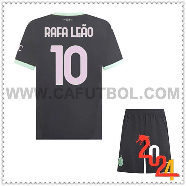 Tercero Equipacion del AC Milan RAFAEL LEÃO #10 Ninos 2024 2025