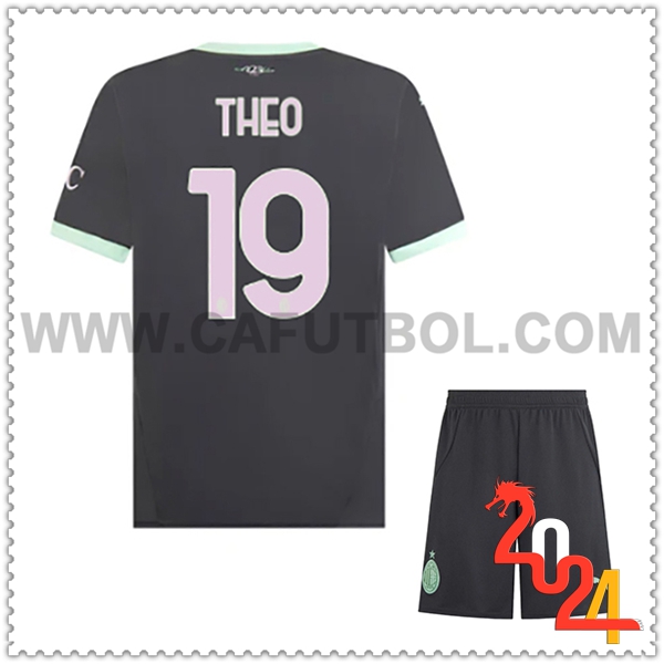 Tercero Equipacion del AC Milan THEO #19 Ninos 2024 2025