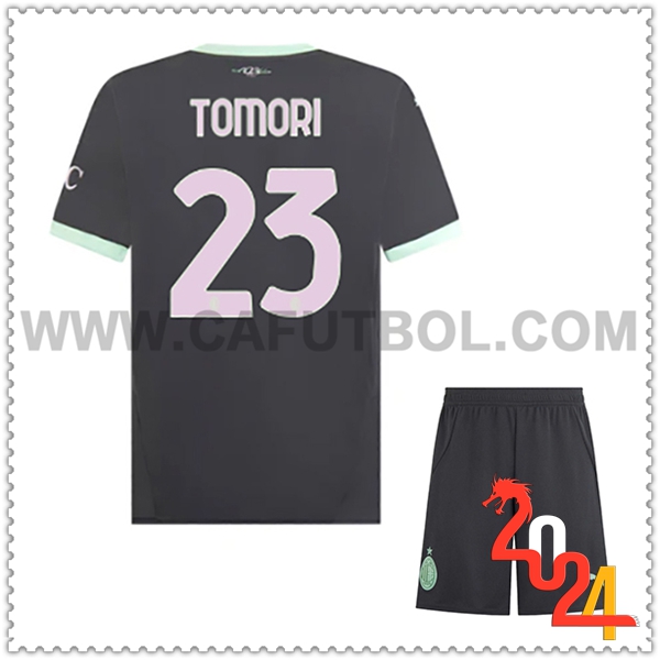 Tercero Equipacion del AC Milan TOMORI #23 Ninos 2024 2025