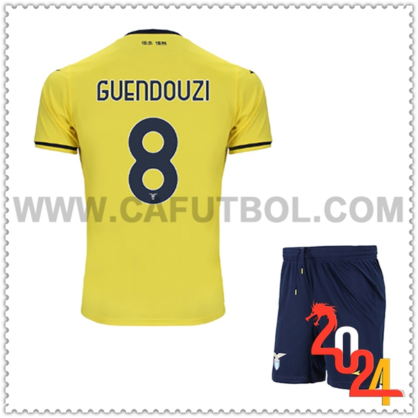 Segunda Equipacion del SS Lazio GUENDOUZI #8 Ninos 2024 2025