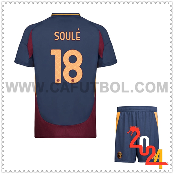 Tercero Equipacion del AS Roma SOULÉ #18 Ninos 2024 2025