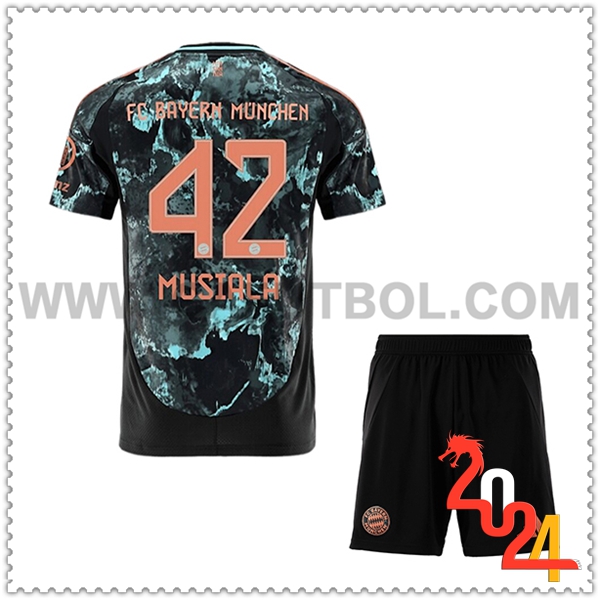 Segunda Equipacion del Bayern Munich MUSIALA #42 Ninos 2024 2025