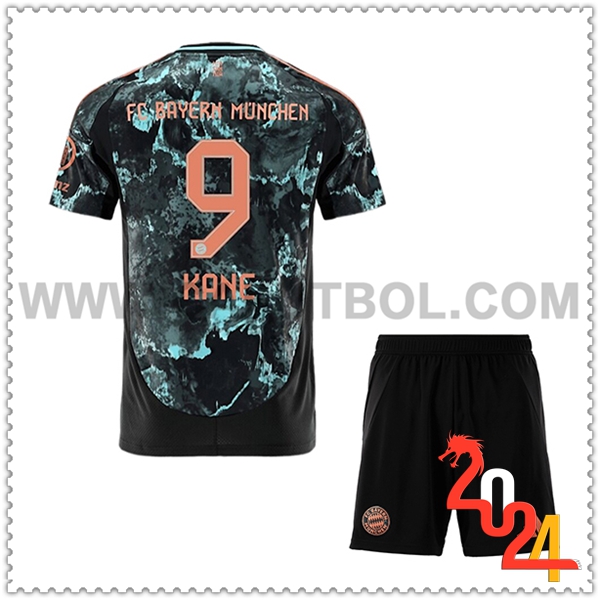 Segunda Equipacion del Bayern Munich KANE #9 Ninos 2024 2025