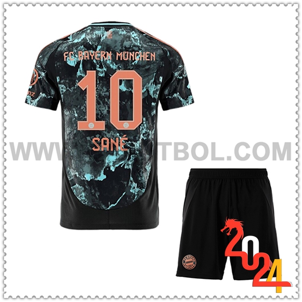 Segunda Equipacion del Bayern Munich SANÉ #10 Ninos 2024 2025