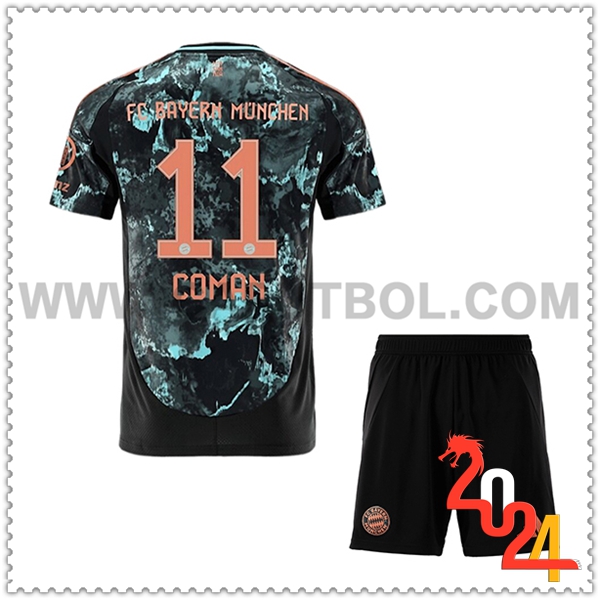 Segunda Equipacion del Bayern Munich COMAN #11 Ninos 2024 2025