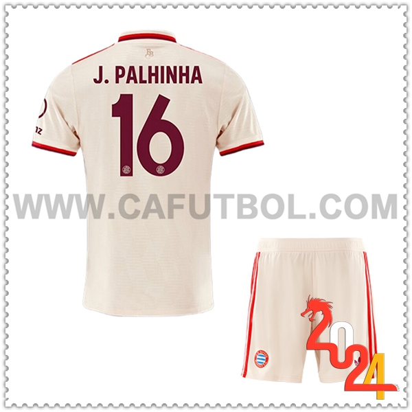 Equipacion del Bayern Munich J.PALHINHA #16 Ninos Liga de Campeones 2024 2025