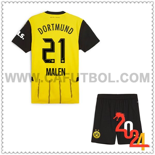 Primera Equipacion del Dortmund BVB MALEN #21 Ninos 2024 2025