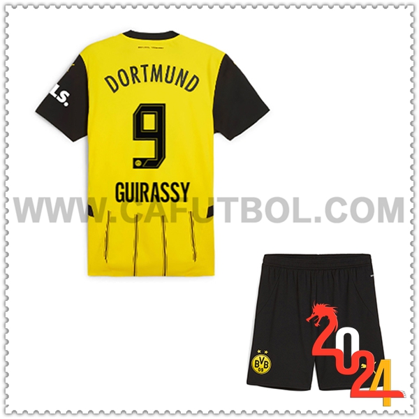 Primera Equipacion del Dortmund BVB GUIRASSY #9 Ninos 2024 2025