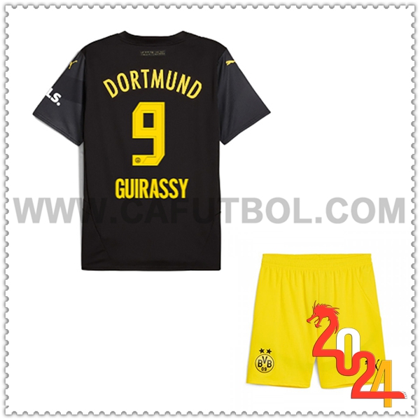 Segunda Equipacion del Dortmund BVB GUIRASSY #9 Ninos 2024 2025