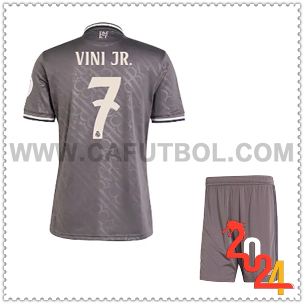 Tercero Equipacion del Real Madrid VINI JR. #7 Ninos 2024 2025