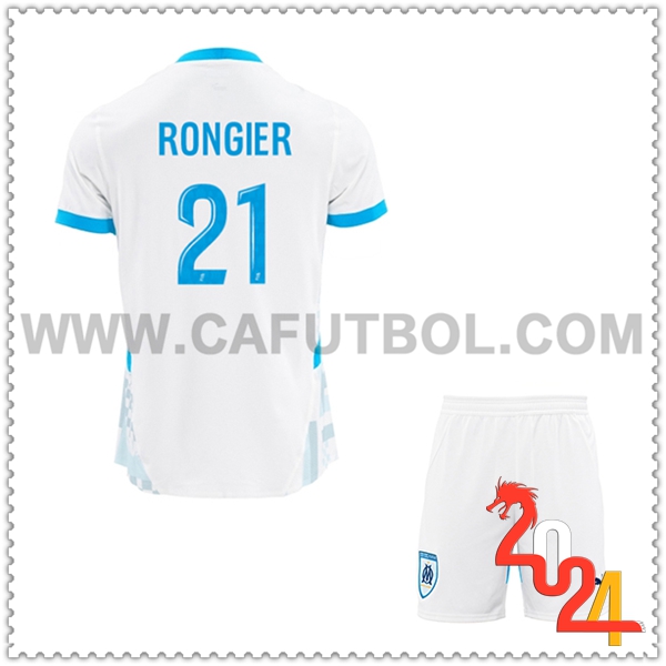 Primera Equipacion del Marsella OM RONGIER #21 Ninos 2024 2025