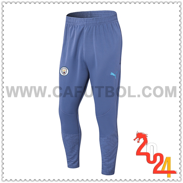 Pantalones Entrenamiento Manchester City Gris/Azul 2024 2025