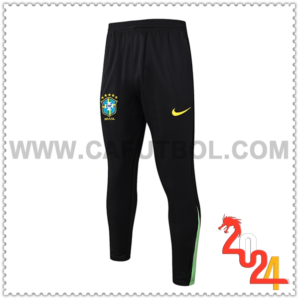 Pantalones Entrenamiento Brasil Negro/Verde 2024 2025