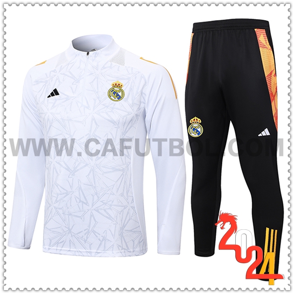 Chandal Futbol Real Madrid Blanco/Gris 2024 2025