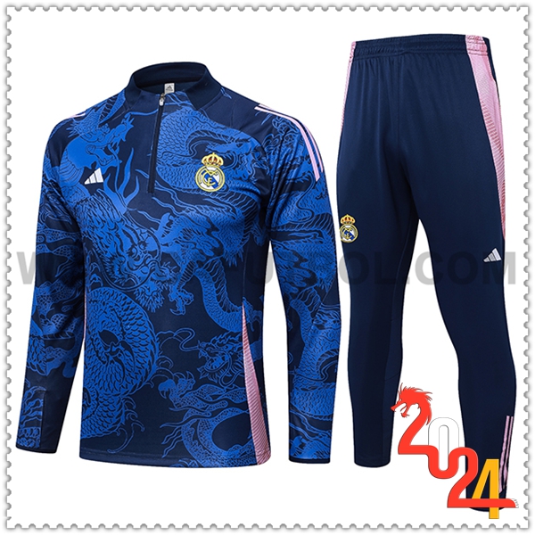 Chandal Futbol Real Madrid Azul/Rosa 2024 2025