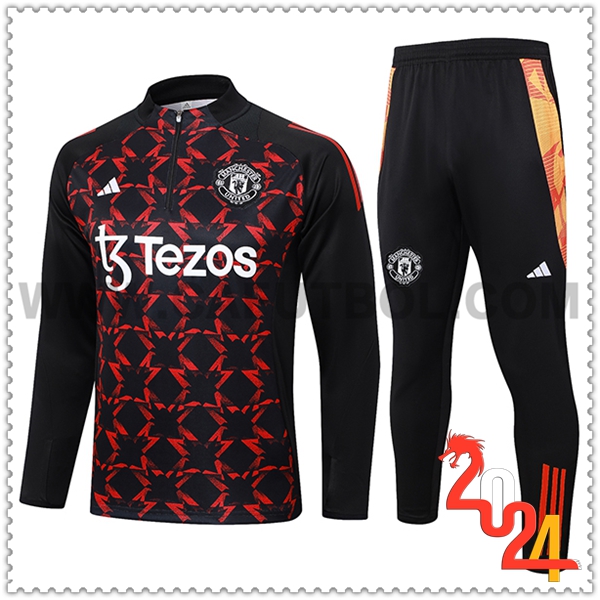 Chandal Futbol Manchester United Negro/Rojo 2024 2025