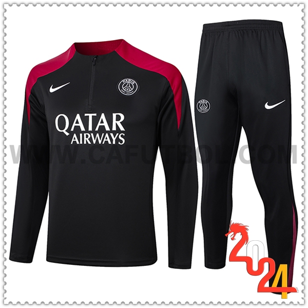 Chandal Futbol PSG Negro/Rojo 2024 2025