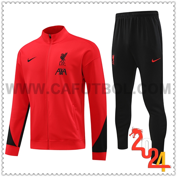 Chaqueta Con Capucha Chandal FC Liverpool Rojo/Negro 2024 2025