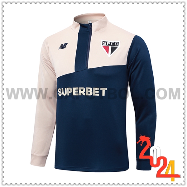 Sudadera Entrenamiento Sao Paulo FC Azul/Amarillo 2024 2025