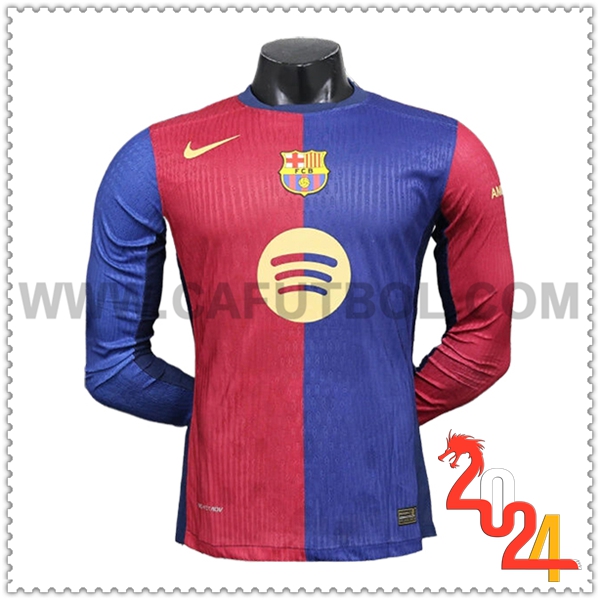 Primera Camiseta Futbol FC Barcelona Mangas largas 2024 2025