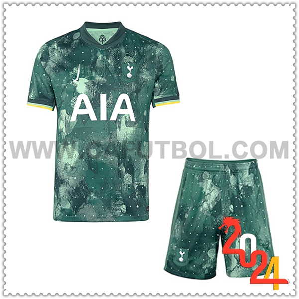 Tercero Nuevo Equipacion del Tottenham Hotspur Ninos 2024 2025