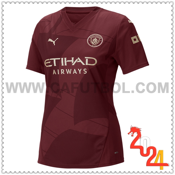 Tercero Nuevo Camiseta Manchester City Mujer 2024 2025