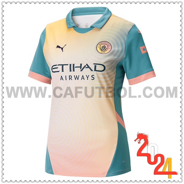 Nuevo Camiseta Manchester City Mujer Cuatro 2024 2025