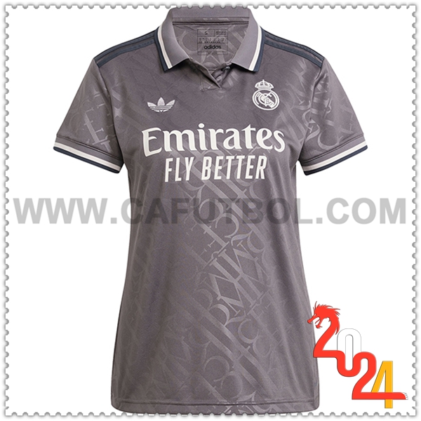 Tercero Nuevo Camiseta Real Madrid Mujer 2024 2025