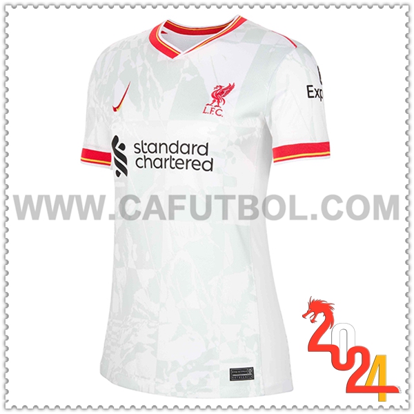 Tercero Nuevo Camiseta FC Liverpool Mujer 2024 2025