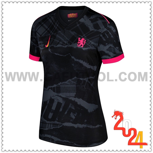 Tercero Nuevo Camiseta FC Chelsea Mujer 2024 2025