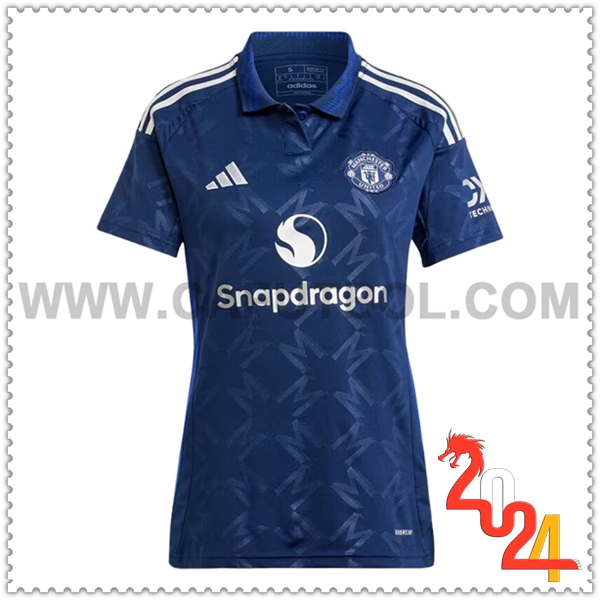 Segunda Nuevo Camiseta Manchester United Mujer 2024 2025