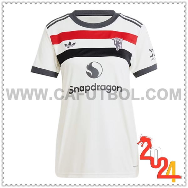 Tercero Nuevo Camiseta Manchester United Mujer 2024 2025