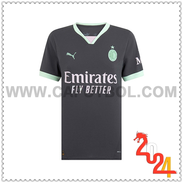 Tercero Nuevo Camiseta AC Milan Mujer 2024 2025