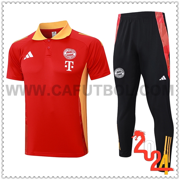 Camiseta Polo Bayern Munich Rojo/Naranja 2024 2025