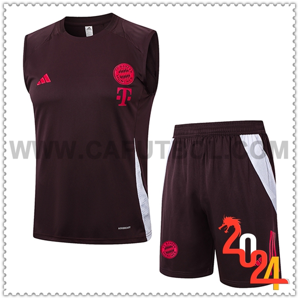 Camiseta Entrenamiento sin mangas Bayern Munich Marrón 2024 2025