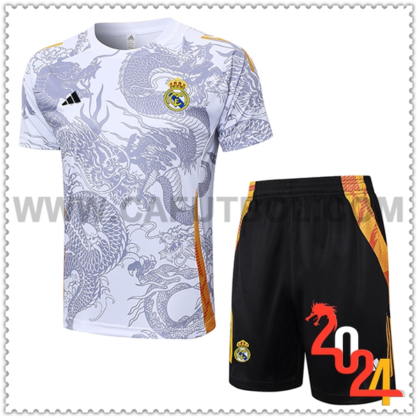 Camiseta Entrenamiento Real Madrid Blanco/Gris 2024 2025 -02