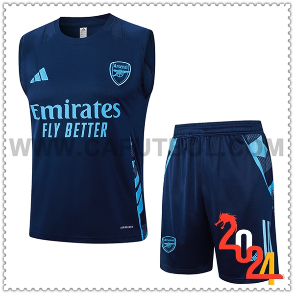 Camiseta Entrenamiento sin mangas Arsenal azul real 2024 2025