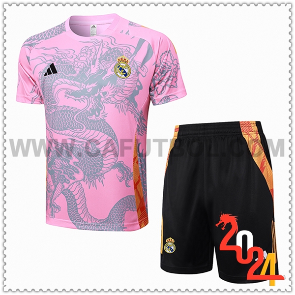 Camiseta Entrenamiento Real Madrid Rosa/Gris 2024 2025