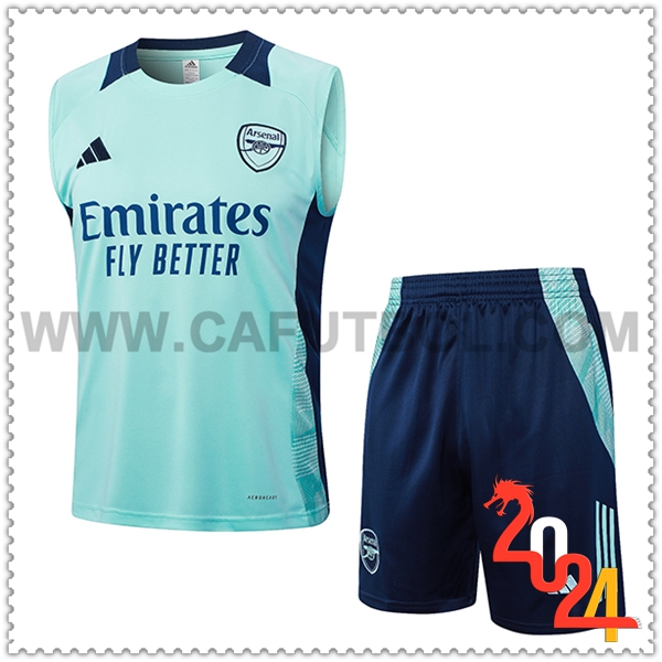 Camiseta Entrenamiento sin mangas Arsenal Verde/Azul 2024 2025