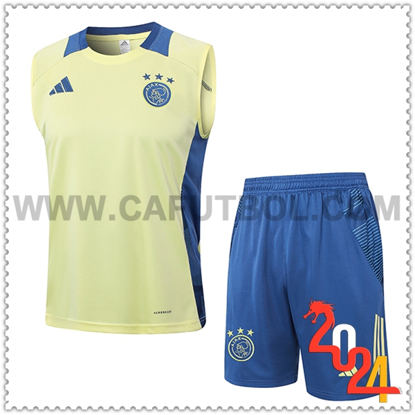 Camiseta Entrenamiento sin mangas Ajax Amarillo/Azul 2024 2025