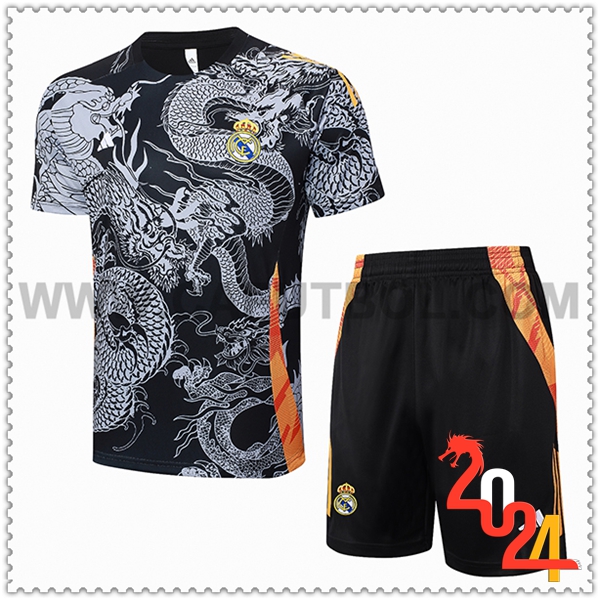 Camiseta Entrenamiento Real Madrid Negro/Gris 2024 2025