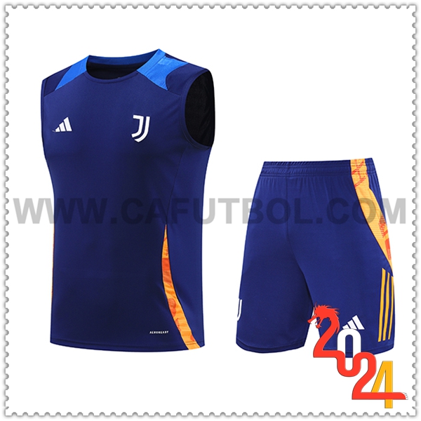 Camiseta Entrenamiento sin mangas Juventus Azul/Naranja 2024 2025