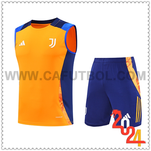 Camiseta Entrenamiento sin mangas Juventus Naranja/Azul 2024 2025