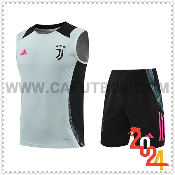 Camiseta Entrenamiento sin mangas Juventus Gris/Negro 2024 2025